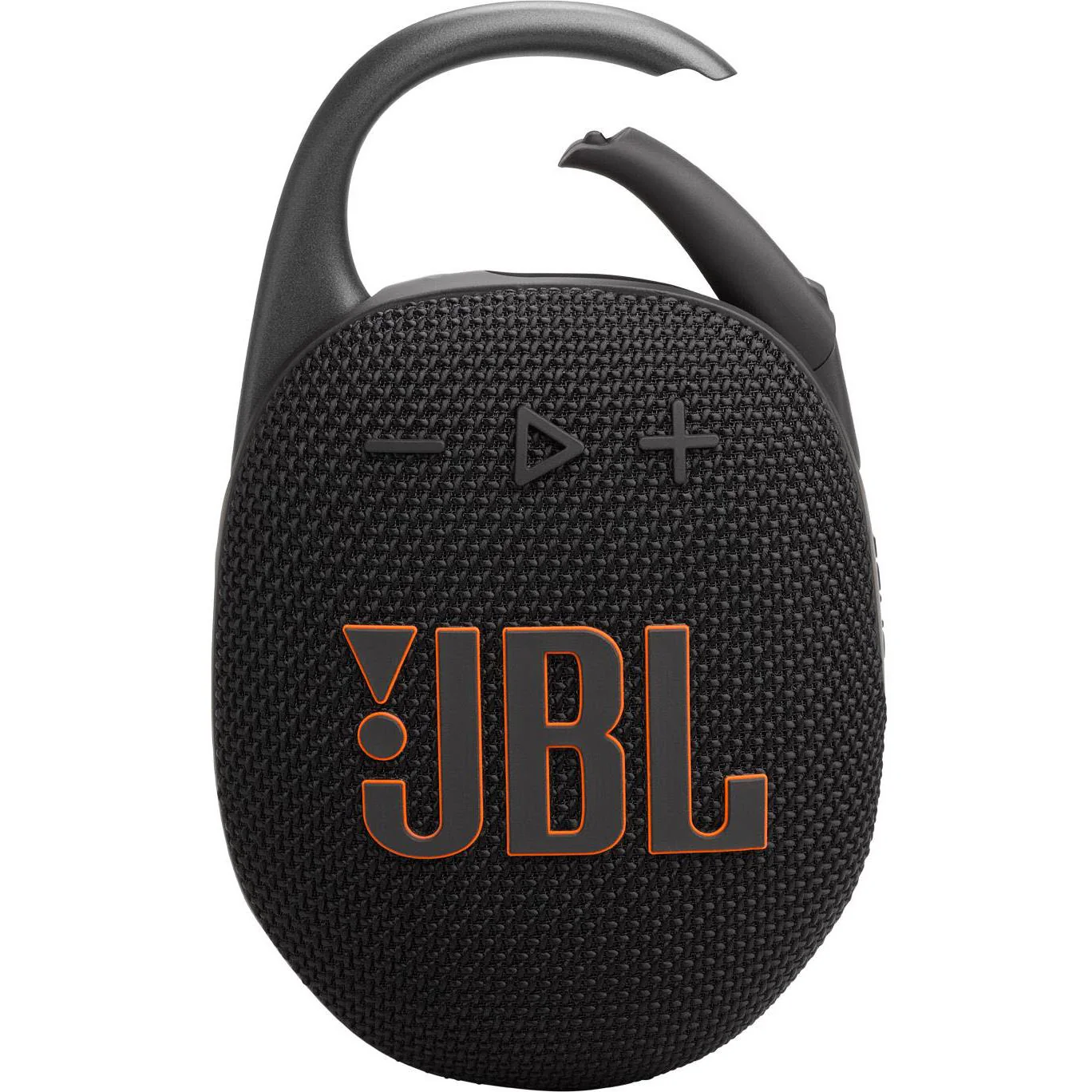 JBL Clip5 Bluetooth Speaker with Carabiner - White & Black / Orange - Image 3