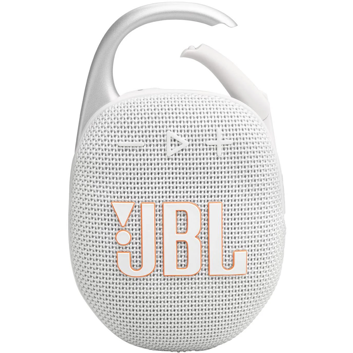 JBL Clip5 Bluetooth Speaker with Carabiner - White & Black / Orange