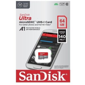 SanDisk Ultra microSDXC 64GB 140MB/s with SD Adaptor